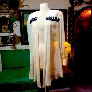 Vintage oversized chiffon jacket